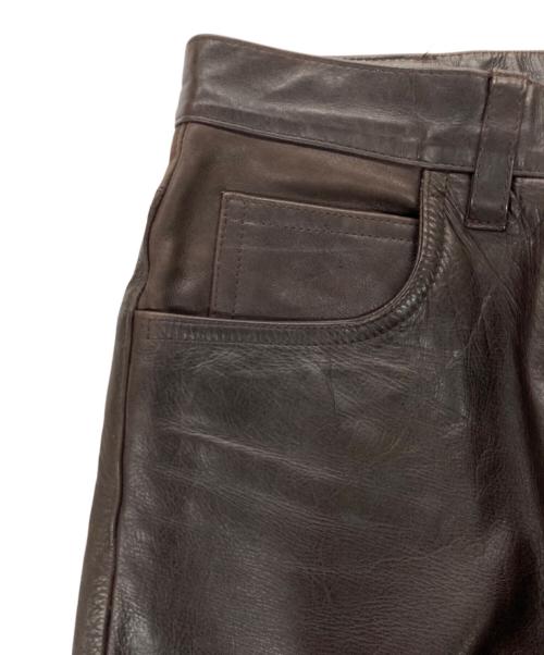 LEE（リー）LEE (リー) 5102 レザーパンツ ブラウン サイズ:W30の古着・服飾アイテム