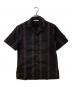 Acne studios（アクネ ストゥディオズ）の古着「オープンカラーシャツ」｜ブラック×レッド