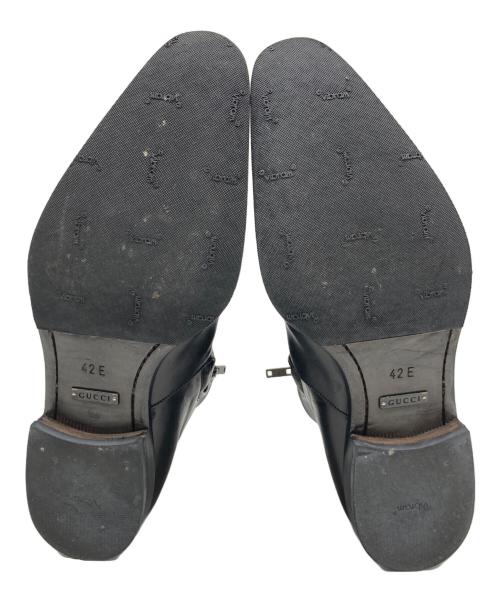 GUCCI（グッチ）GUCCI (グッチ) 101713 GUCCI サイドジップブーツ ブラック サイズ:42Eの古着・服飾アイテム