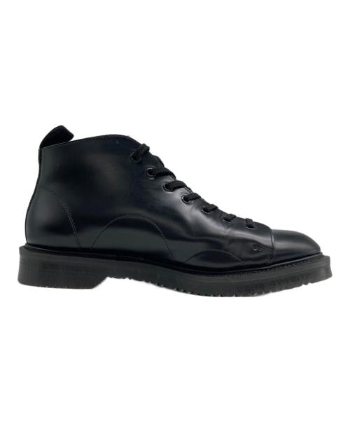 GEORGE COX（ジョージコックス）GEORGE COX (ジョージコックス) FRED PERRY (フレッドペリー) George Cox X Fred Perry MONKEY BOOT LEATHER / モンキーブーツ ブラック サイズ:UK8の古着・服飾アイテム