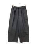 maison de soilメゾンドソイル）の古着「WORSTED SERGE 2TUCK WIDE EASY PANTS」｜グレー
