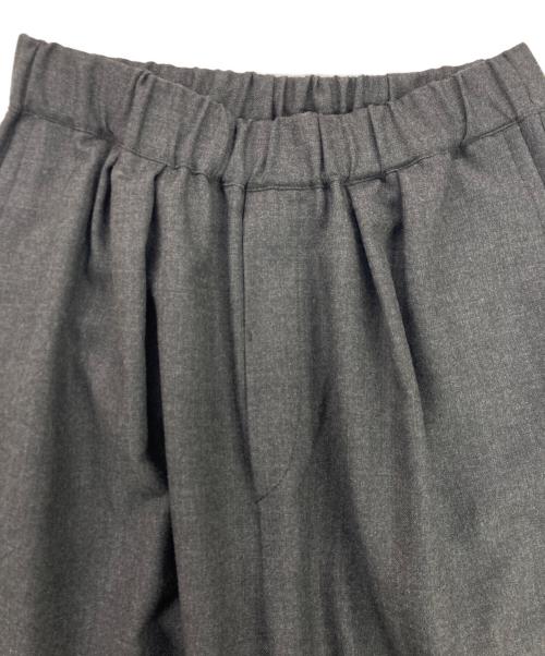 maison de soil（メゾンドソイル）maison de soil (メゾンドソイル) WORSTED SERGE 2TUCK WIDE EASY PANTS グレー サイズ:2 未使用品の古着・服飾アイテム