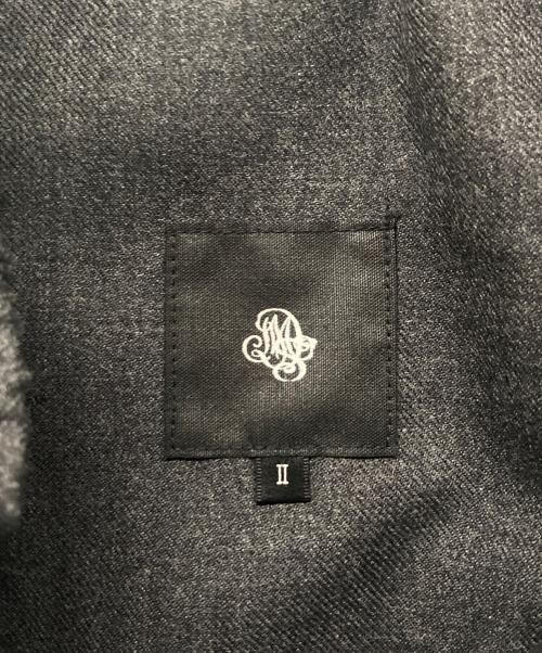 maison de soil（メゾンドソイル）maison de soil (メゾンドソイル) WORSTED SERGE 2TUCK WIDE EASY PANTS グレー サイズ:2 未使用品の古着・服飾アイテム