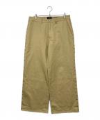 AFBエーエフビー）の古着「SUPER BAGGY STUDDED PANTS / サイドスタッズ チノパンツ」｜ベージュ