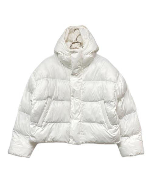 DANKE SCHON（ダンケ シェーン）Danke schon (ダンケ シェーン) 高密度Nylon Hooded Blouson 中綿ブルゾン ホワイト サイズ:Mの古着・服飾アイテム