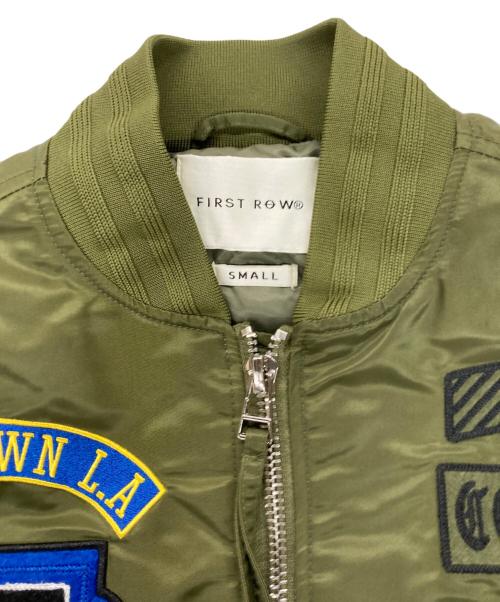 FIRST ROW（ファーストロウ）FIRST ROW (ファーストロウ) FORCE MULTI PATCHES MA-1 JACKET オリーブ サイズ:Sの古着・服飾アイテム