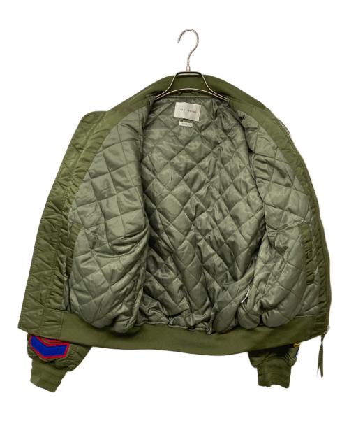 FIRST ROW（ファーストロウ）FIRST ROW (ファーストロウ) FORCE MULTI PATCHES MA-1 JACKET オリーブ サイズ:Sの古着・服飾アイテム