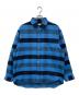 MAISON SPECIAL（メゾンスペシャル）の古着「Prime-Over Regular Collar Flannel Shirt チェックネルシャツ」｜ブルー×ブラック