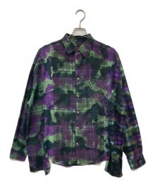 Rebuild by Needles（リビルドバイニードルス）の古着「再構築チェックネル」｜パープル×グリーン