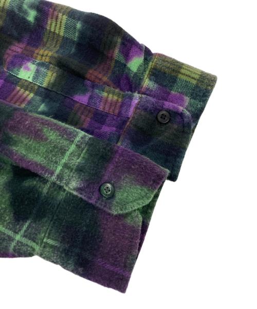 Rebuild by Needles（リビルドバイニードルス）Rebuild by Needles (リビルドバイニードルス) 再構築チェックネル パープル×グリーン サイズ:freeの古着・服飾アイテム