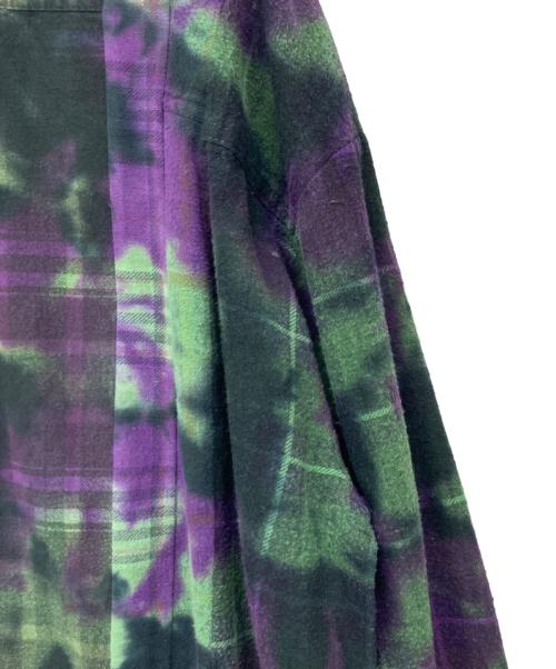 Rebuild by Needles（リビルドバイニードルス）Rebuild by Needles (リビルドバイニードルス) 再構築チェックネル パープル×グリーン サイズ:freeの古着・服飾アイテム