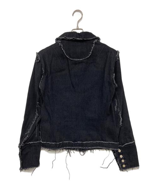 APOCRYPHA.（アポクリファ）APOCRYPHA. (アポクリファ) CUT OFF HABIT A LA LOOSE DENIM JACKET デニムジャケット ブラック サイズ:1の古着・服飾アイテム