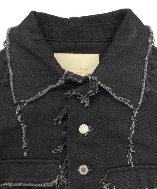 APOCRYPHA.（アポクリファ）APOCRYPHA. (アポクリファ) CUT OFF HABIT A LA LOOSE DENIM JACKET デニムジャケット ブラック サイズ:1の古着・服飾アイテム