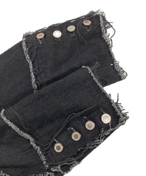 APOCRYPHA.（アポクリファ）APOCRYPHA. (アポクリファ) CUT OFF HABIT A LA LOOSE DENIM JACKET デニムジャケット ブラック サイズ:1の古着・服飾アイテム