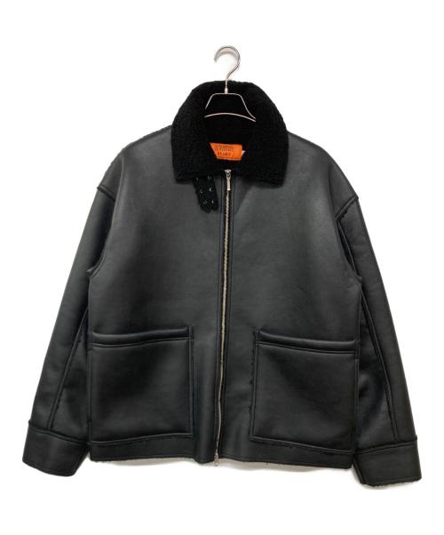 UNIVERSAL OVERALL（ユニバーサルオーバーオール）UNIVERSAL OVERALL (ユニバーサルオーバーオール) BEAMS (ビームス) Synthetic leather Jacket ブラック サイズ:XLの古着・服飾アイテム