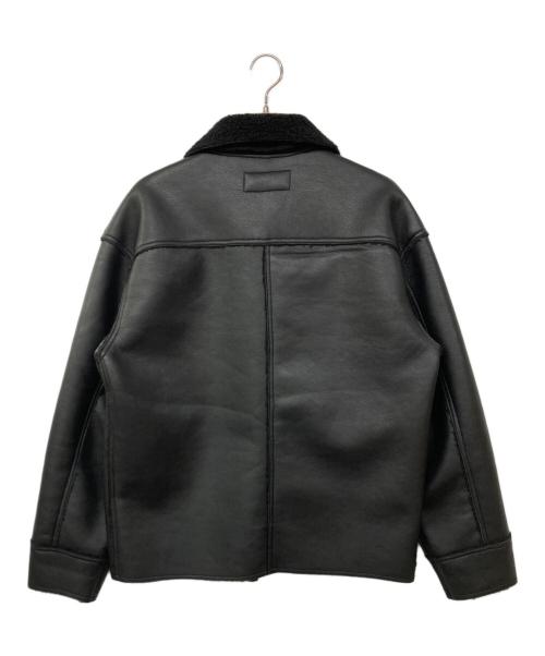 UNIVERSAL OVERALL（ユニバーサルオーバーオール）UNIVERSAL OVERALL (ユニバーサルオーバーオール) BEAMS (ビームス) Synthetic leather Jacket ブラック サイズ:XLの古着・服飾アイテム