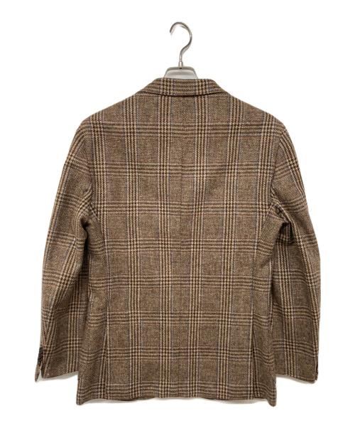 De Petrillo（デペトリロ）De Petrillo (デペトリロ) ウールツイード3Bジャケット ブラウン サイズ:46の古着・服飾アイテム