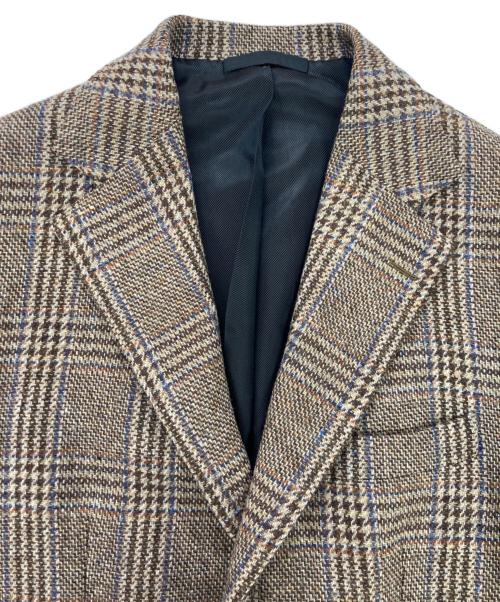 De Petrillo（デペトリロ）De Petrillo (デペトリロ) ウールツイード3Bジャケット ブラウン サイズ:46の古着・服飾アイテム