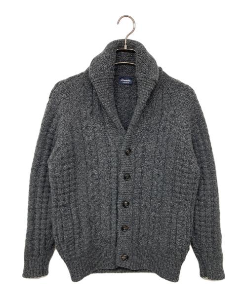 Drumohr（ドルモア）Drumohr (ドルモア) ショールカラーラムウールカーディガン グレー サイズ:48の古着・服飾アイテム