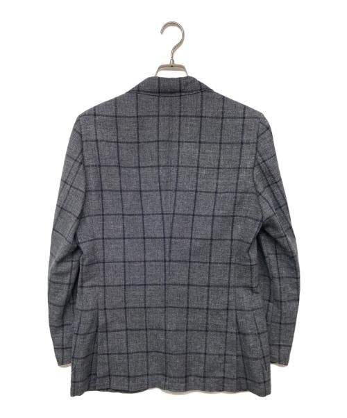 Belvest（ベルヴェスト）Belvest (ベルヴェスト) ウールリネンチェック2Bジャケット ネイビー サイズ:48の古着・服飾アイテム