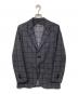 Belvest（ベルヴェスト）の古着「ウールリネンチェック2Bジャケット」｜ネイビー