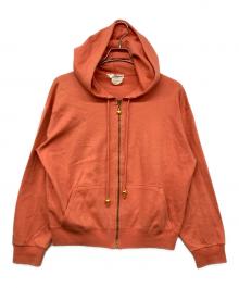 Salvatore Ferragamo（サルヴァトーレ フェラガモ）の古着「バックロゴジップフーディ」｜オレンジ