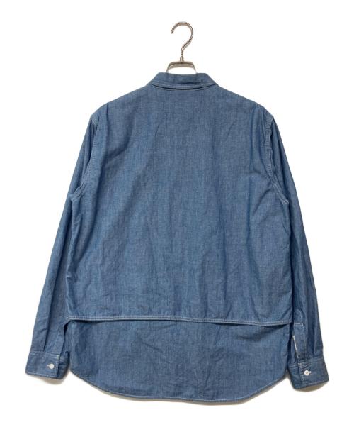 CAL O LINE（キャルオーライン）CAL O LINE (キャルオーライン) CHAMBRAY PAINTER SHIRT シャンブレーシャツ スカイブルー サイズ:Lの古着・服飾アイテム