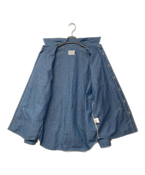 CAL O LINE（キャルオーライン）CAL O LINE (キャルオーライン) CHAMBRAY PAINTER SHIRT シャンブレーシャツ スカイブルー サイズ:Lの古着・服飾アイテム