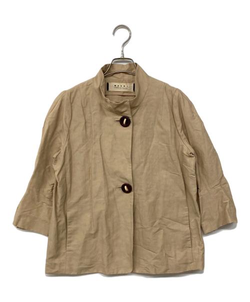 MARNI（マルニ）MARNI (マルニ) リネンコットンボタンジャケット ベージュ サイズ:42の古着・服飾アイテム