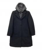 WOOLRICHウールリッチ）の古着「KUNA PARKA / クナ 中綿 ウールコート」｜ブラック