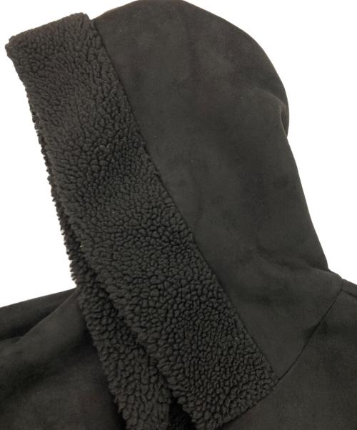 LOU ANDREA（ルーアンドレア）LOU ANDREA (ルーアンドレア) Mouton Fake Hood Coat / フェイクムートン リバーシブルボアコート ブラック サイズ:Sの古着・服飾アイテム