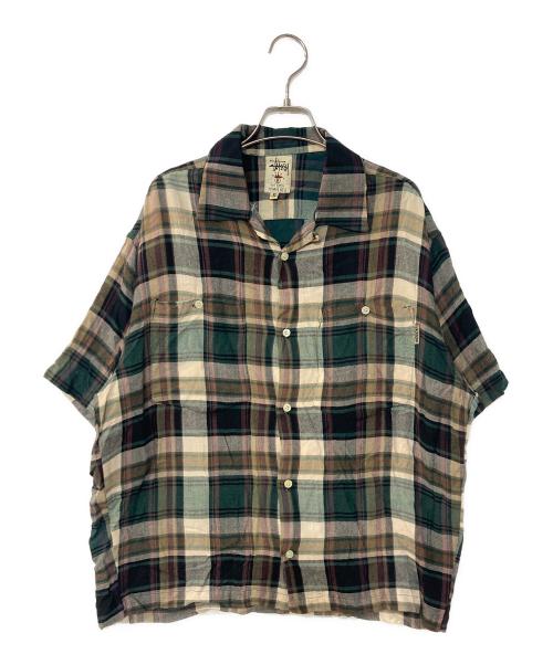 OLD STUSSY（オールドステューシー）OLD STUSSY (オールドステューシー) 90S チェックオープンカラーシャツ マルチカラー サイズ:Sの古着・服飾アイテム