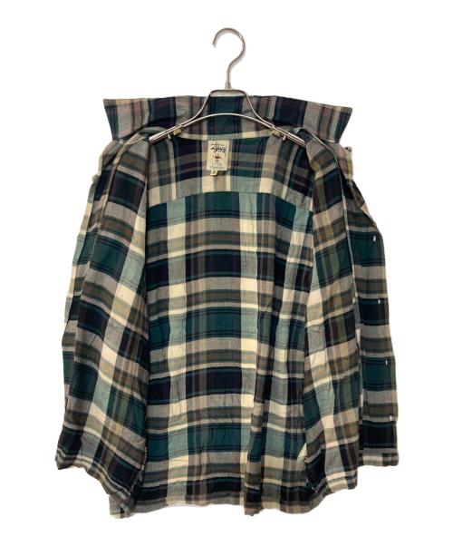 OLD STUSSY（オールドステューシー）OLD STUSSY (オールドステューシー) 90S チェックオープンカラーシャツ マルチカラー サイズ:Sの古着・服飾アイテム