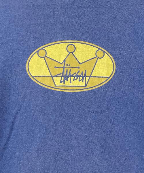 OLD STUSSY（オールドステューシー）OLD STUSSY (オールドステューシー) 90S プリントTシャツ ブルー サイズ:Lの古着・服飾アイテム