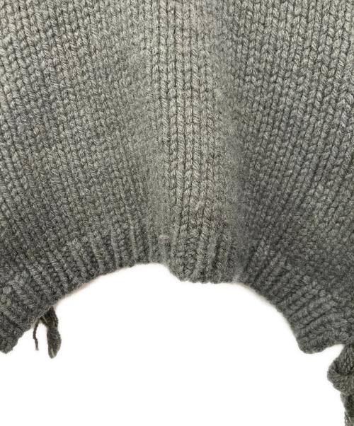 HYKE（ハイク）HYKE (ハイク) FRINGE SWEATER VEST / フリンジセーターベスト グレー サイズ:記載なしの古着・服飾アイテム