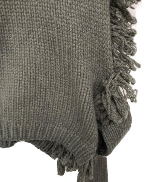 HYKE（ハイク）HYKE (ハイク) FRINGE SWEATER VEST / フリンジセーターベスト グレー サイズ:記載なしの古着・服飾アイテム