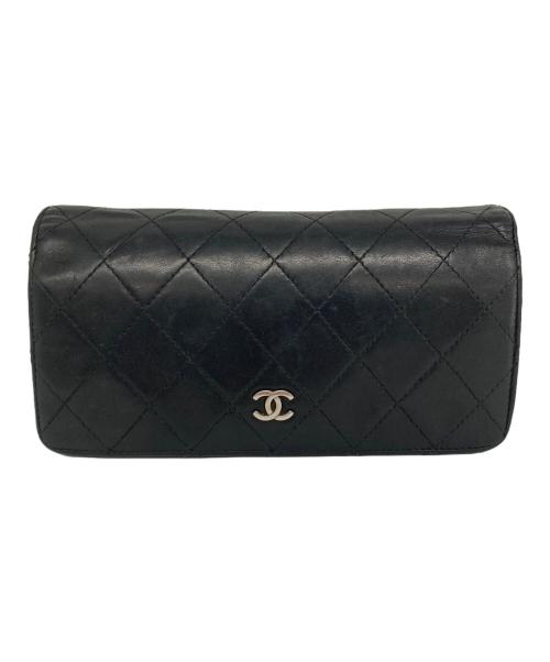 CHANEL（シャネル）CHANEL (シャネル) マトラッセロングウォレット ブラックの古着・服飾アイテム