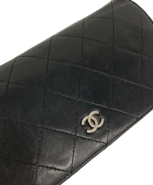 CHANEL（シャネル）CHANEL (シャネル) マトラッセロングウォレット ブラックの古着・服飾アイテム