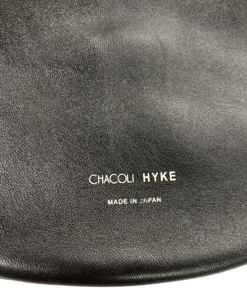 HYKE（ハイク）HYKE (ハイク) CHACOLI (チャコリ) LEATHER DRAWSTRING BAG レザーバッグ ブラックの古着・服飾アイテム