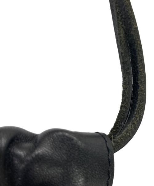 HYKE（ハイク）HYKE (ハイク) CHACOLI (チャコリ) LEATHER DRAWSTRING BAG レザーバッグ ブラックの古着・服飾アイテム