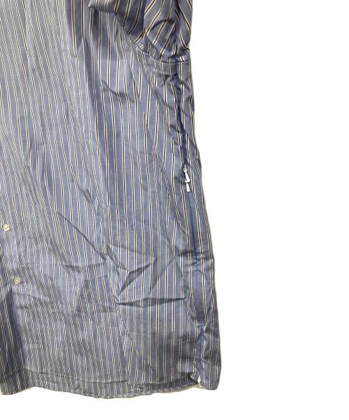 is-ness（イズネス）is-ness (イズネス) THOMAS MASON (トーマスメイソン) VENTILATION L/S Stripe Shirts ブルー サイズ:L 未使用品の古着・服飾アイテム