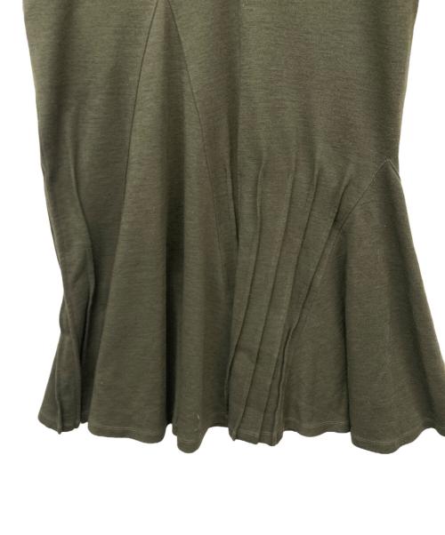 AKIRA NAKA（アキラナカ）AKIRA NAKA (アキラナカ) Suvi gusset jersey dress BK / ガセットジャージーワンピース オリーブ サイズ:１の古着・服飾アイテム
