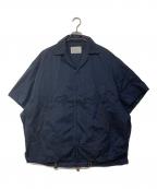 KOLORカラー）の古着「オープンカラーシャツ」｜ネイビー