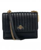 COACHコーチ）の古着「クレア クロスボディ バッグ キルティングレザーチェーンバッグ」｜ブラック