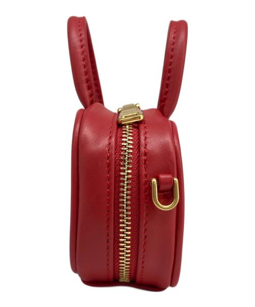 MIU MIU（ミュウミュウ）MIU MIU (ミュウミュウ) MIU MIU ボー レザー マイクロバッグ レッドの古着・服飾アイテム