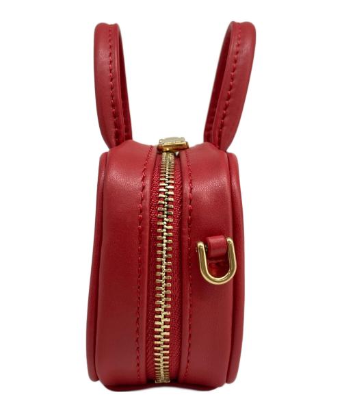 MIU MIU（ミュウミュウ）MIU MIU (ミュウミュウ) MIU MIU ボー レザー マイクロバッグ レッドの古着・服飾アイテム