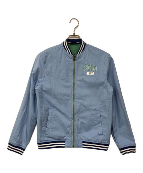 POLO RALPH LAUREN（ポロ・ラルフローレン）POLO RALPH LAUREN (ポロ・ラルフローレン) リバーシブルブルゾン グリーン×ブルー サイズ:キッズLの古着・服飾アイテム