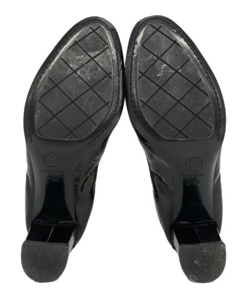 CHANEL（シャネル）CHANEL (シャネル) ココマーク刺繍エナメルパンプス ブラック サイズ:37 1/2の古着・服飾アイテム