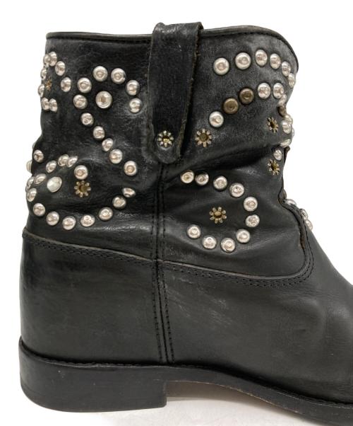 ISABEL MARANT（イザベルマラン）ISABEL MARANT (イザベルマラン) スタッズショートウェスタンブーツ ブラック サイズ:38の古着・服飾アイテム