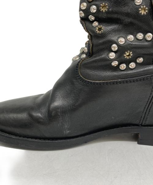 ISABEL MARANT（イザベルマラン）ISABEL MARANT (イザベルマラン) スタッズショートウェスタンブーツ ブラック サイズ:38の古着・服飾アイテム